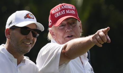 Donald Trump with Sergio García