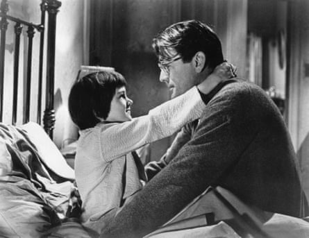 Mary Badham as Scout and Gregory Peck on Oscar-winning form as Atticus in To Kill A Mockingbird, 1962.