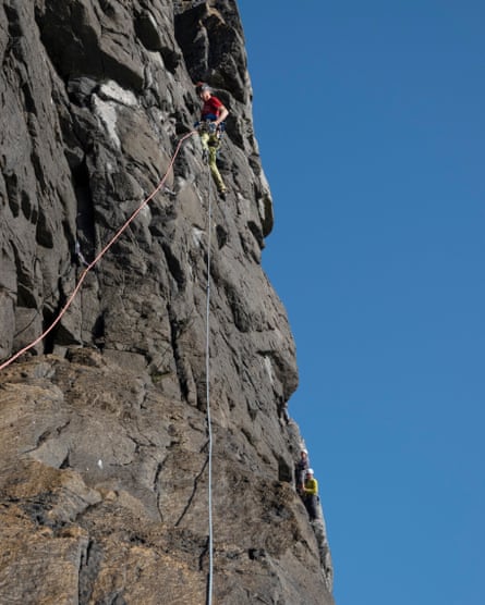 Stephen Venables climbing Port Pillar